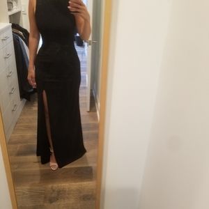 Black lulus low back maxi dress